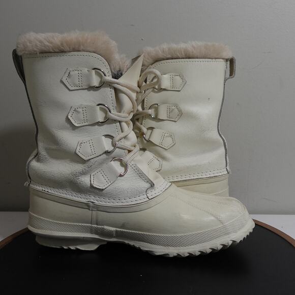 Sorel Manitou Boots Women Size 8‎ White Winter Snow Waterproof Wool Lined Canada - Picture 7 of 12